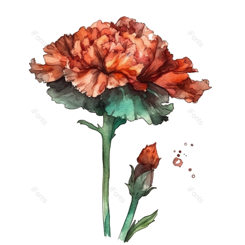 花卉插画图片,元素,PNG,免抠素材